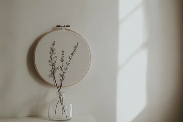 Elegant Floral Display in Minimalist Decor Style with Natural Light