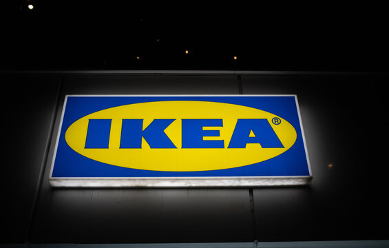 CLUJ-NAPOCA, ROMANIA - FEBRUARY 2025: ikea store logo