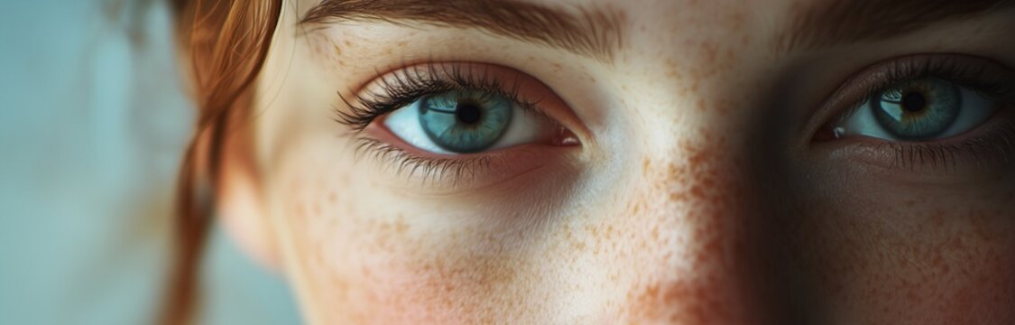 close up of a beautiful models eyes 
