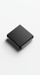 Detailed View of a Modern Electronic Chip