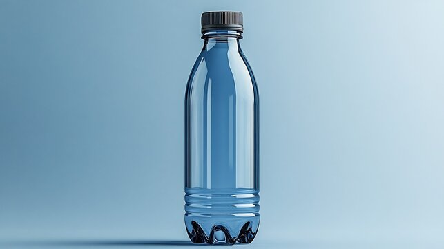 High quality mockup of a branded reusable water bottle isolated on a transparent background for environmental branding