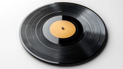Obraz premium High resolution image of a classic vinyl record isolated on a transparent background ideal for music or retro themed designs