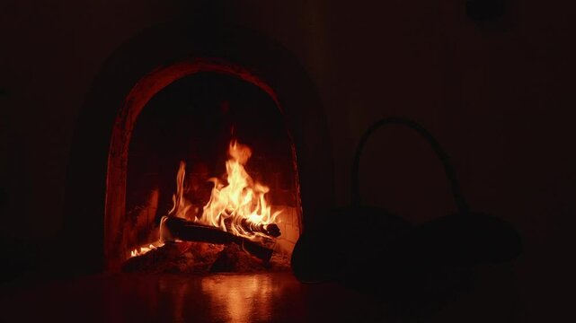 Kiva Fireplace Slide Left and Right
