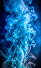 Fototapeta premium Enigmatic Blue Smoke – Cinematic Depth & Ethereal Glow