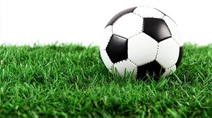 Obraz premium Soccer ball on green grass (1)