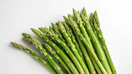 Fresh Asparagus on White Background