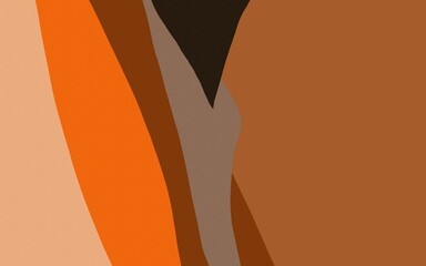 Geometric shape design in soft terracotta tones