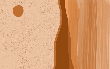 Geometric shape design in soft terracotta tones