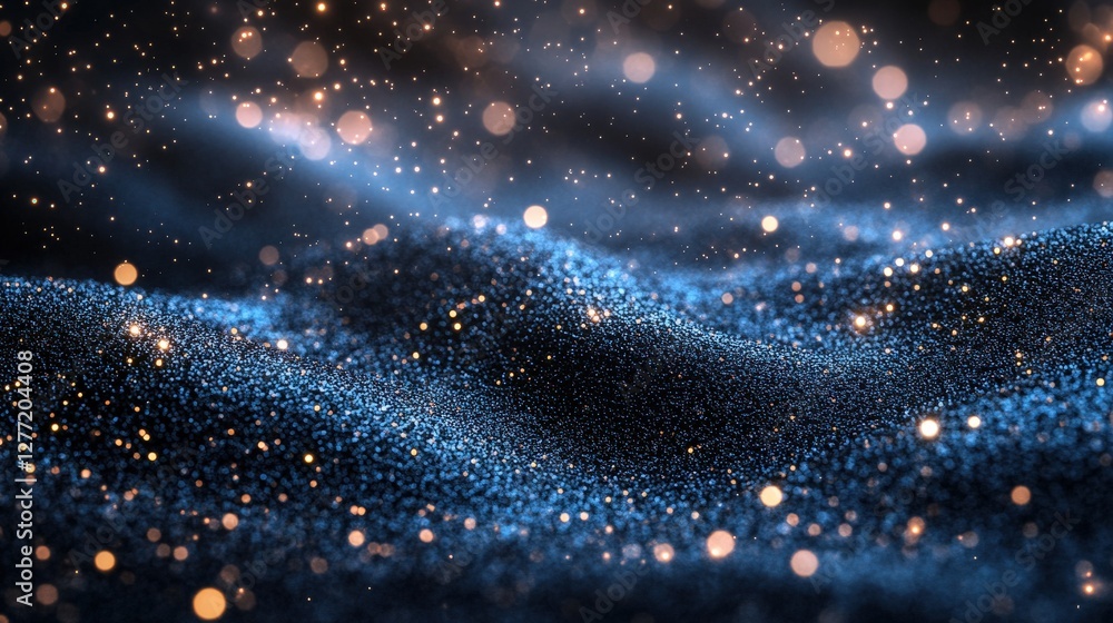 Aufkleber abstract close-up of shimmering particles on a dark surface, creating a dreamy atmosphere