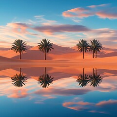 Mesmerizing blue sky desert lake high resolution wallpaper