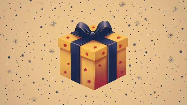 Minimalist gift icon with a ribbon isolated on a transparent background for e commerce event planning and festive themes