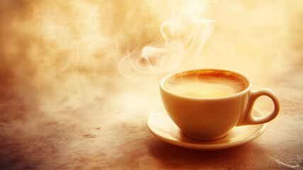 Fototapeta premium シンプルな美しさ、小さなカップに注がれた香り高いエスプレッソ