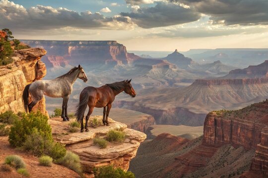 Beautiful horses on the beach. Ai generative,mare and foa,Stallion in motion in desert dust against dark background,A white unicorn in a green forest international hourse day pic