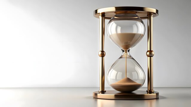 Hourglass on White Background