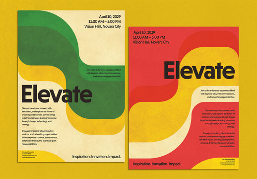 Retro Wave Event Poster Layout