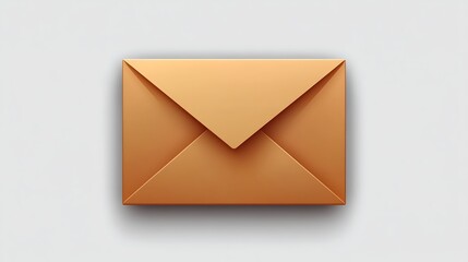 Minimalistic email icon with a clean envelope design isolated on a transparent background perfect for digital marketing or communication branding