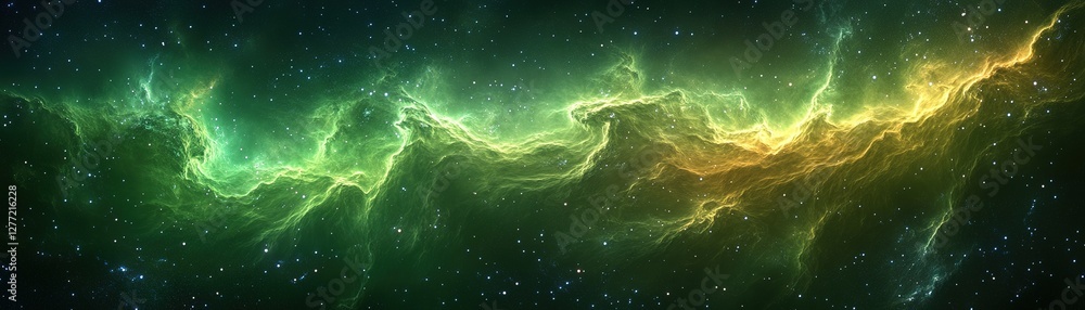 Poster exploring celestial wonders outer space digital art cosmic environment panoramic view astronomical c