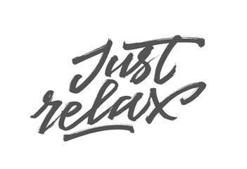 Handwritten words with a brush. Calligraphy in vector