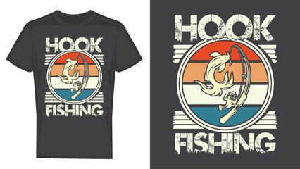 T-shirt design samples with illustration of a fish
