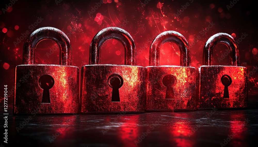 Poster secure tech network concept