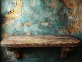 Charming Rustic Wooden Background with Empty Table for Romantic Photography Shots