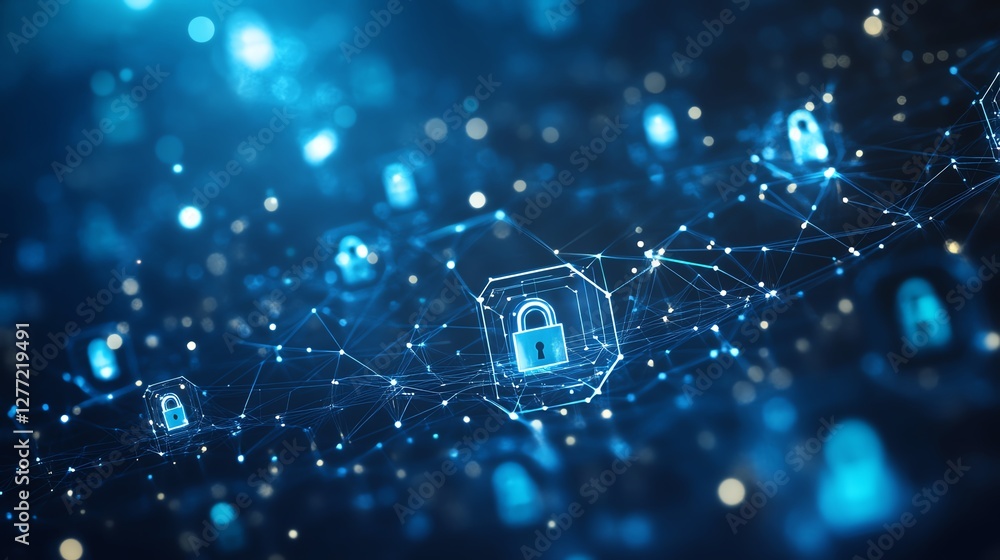 Poster digital security system with multiple padlocks