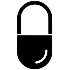 Capsule medicine logo silhouette