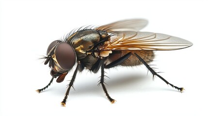 Fototapeta premium Fly Isolated on White Background
