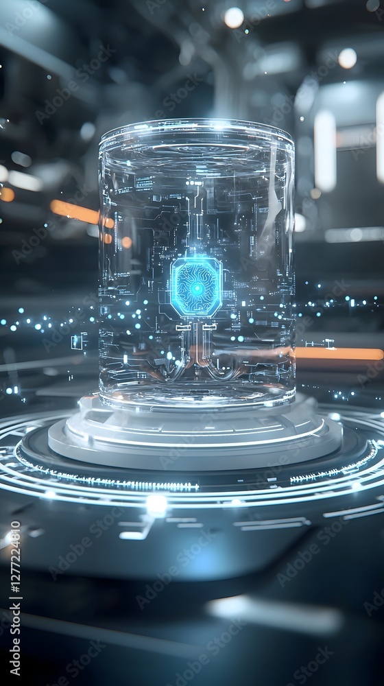 Poster Conceptual visualization of an advanced cooling system designed for efficient thermal management of high performance processors