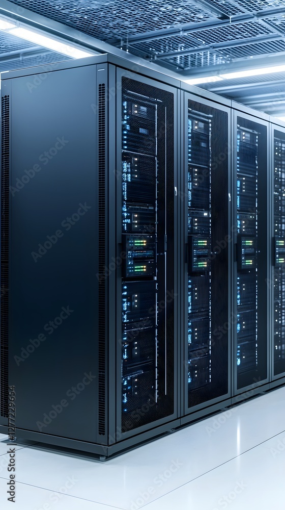 Aufkleber detailed view of the cooling system used in a data center to prevent overheating and maintain optima