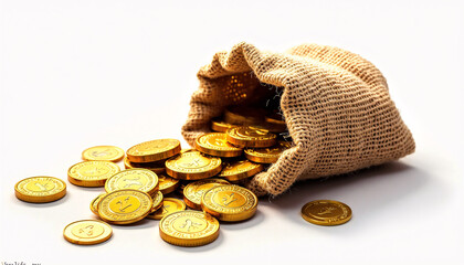 a sack with gold coins