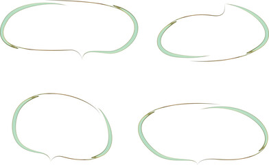 Fototapeta premium light green color doodle abstract dialogue clouds