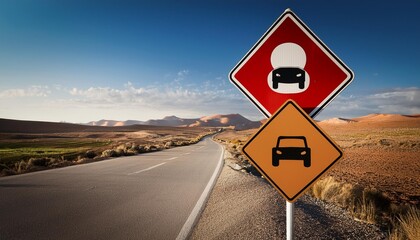 road sign on the road