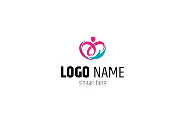 Love, health and social care logo templates