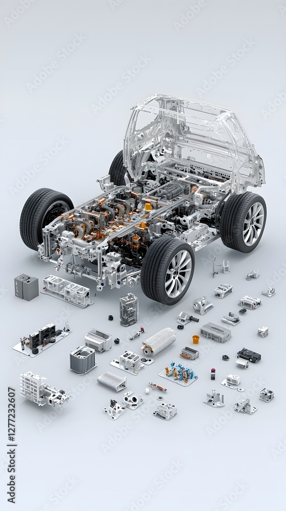 Leinwandbilder highly detailed cross sectional view of a car s radiator showcasing the intricate internal cooling c