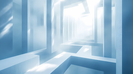 Obraz premium endless white smooth maze