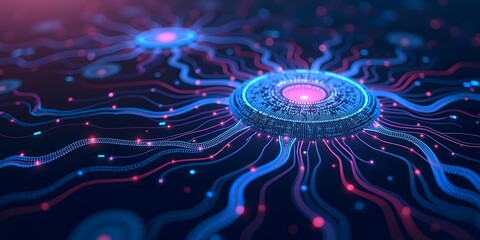 Futuristic AI Neural Network – Digital Concept Illustration