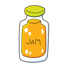 Jam jar isolated vector illustration