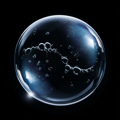 bubble on black background