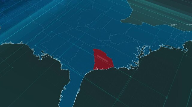 Zoom in to the map of South Carolina state, with text and textless
