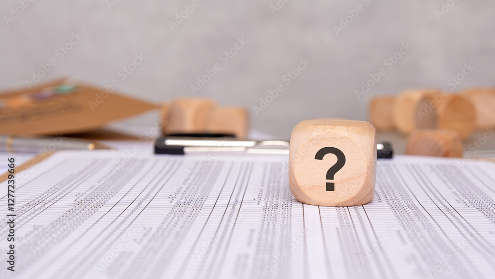 Aufkleber exploring uncertainty in data analysis with a question mark can yield deeper insights