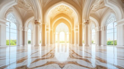 Obraz premium Grand and Elegant Interior of a Luxurious Hall with Natural Light
