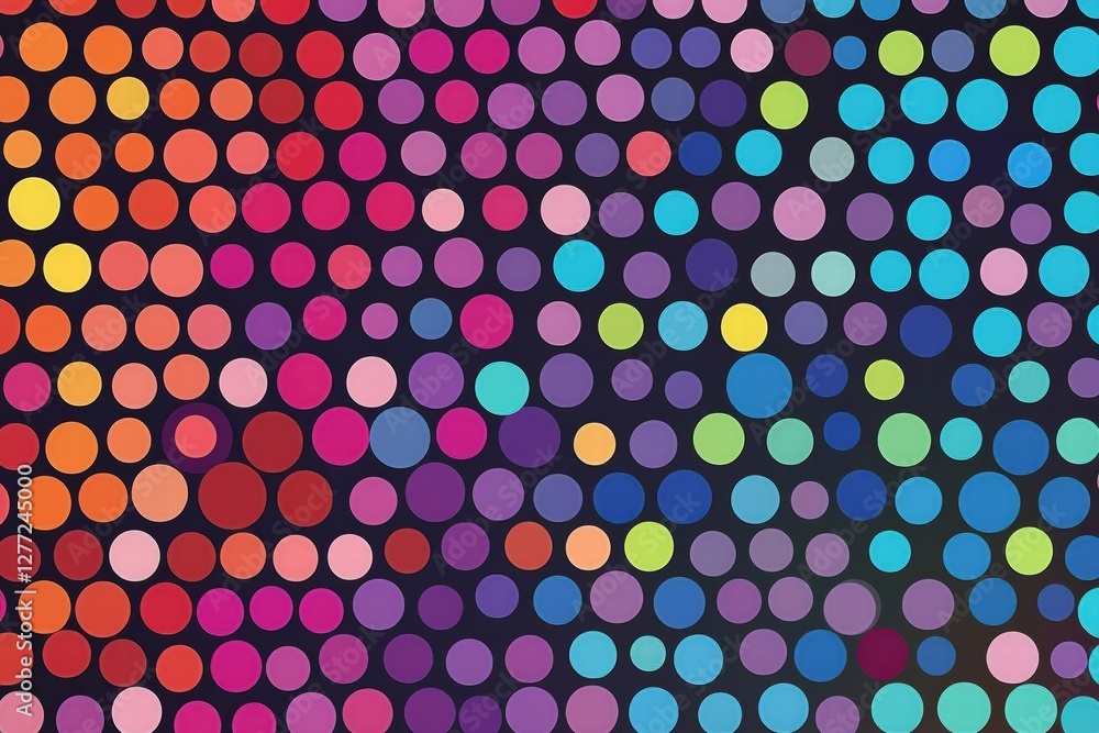 Poster colorfully arranged circles create an engaging abstract background for any creative project