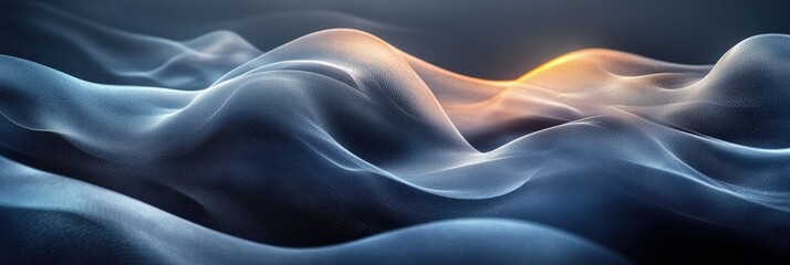 Obraz premium Smooth curved shapes on dark gray background create an abstract visual effect