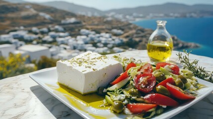feta cheese and olives