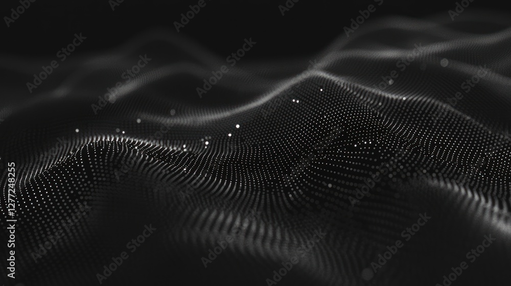 Poster abstract grayscale digital wave texture background.