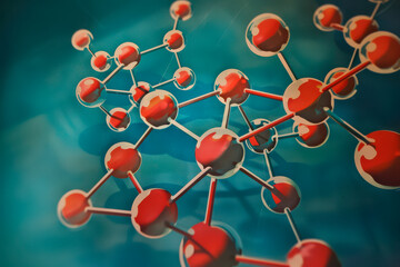 Retro Molecule Illustration