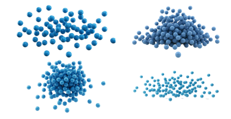 set of blue dots png