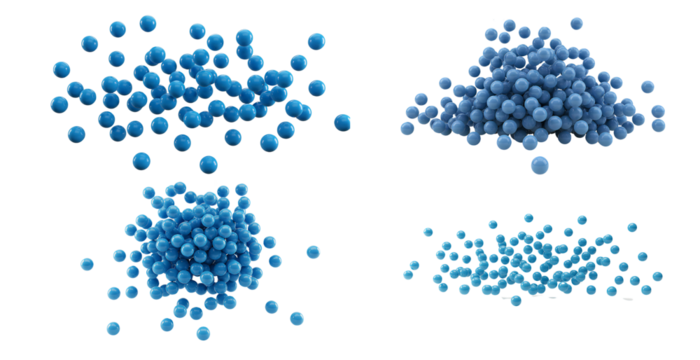 set of blue dots png