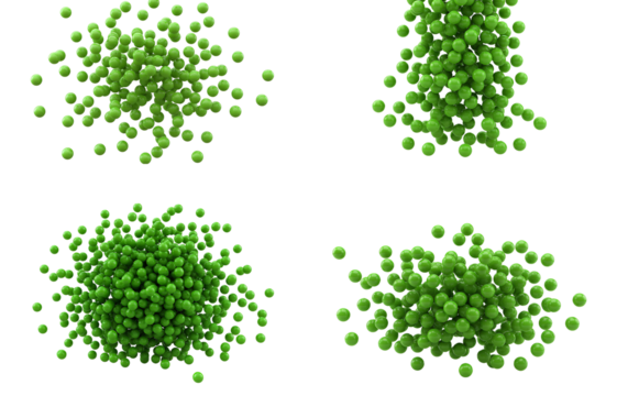 set of green dots png